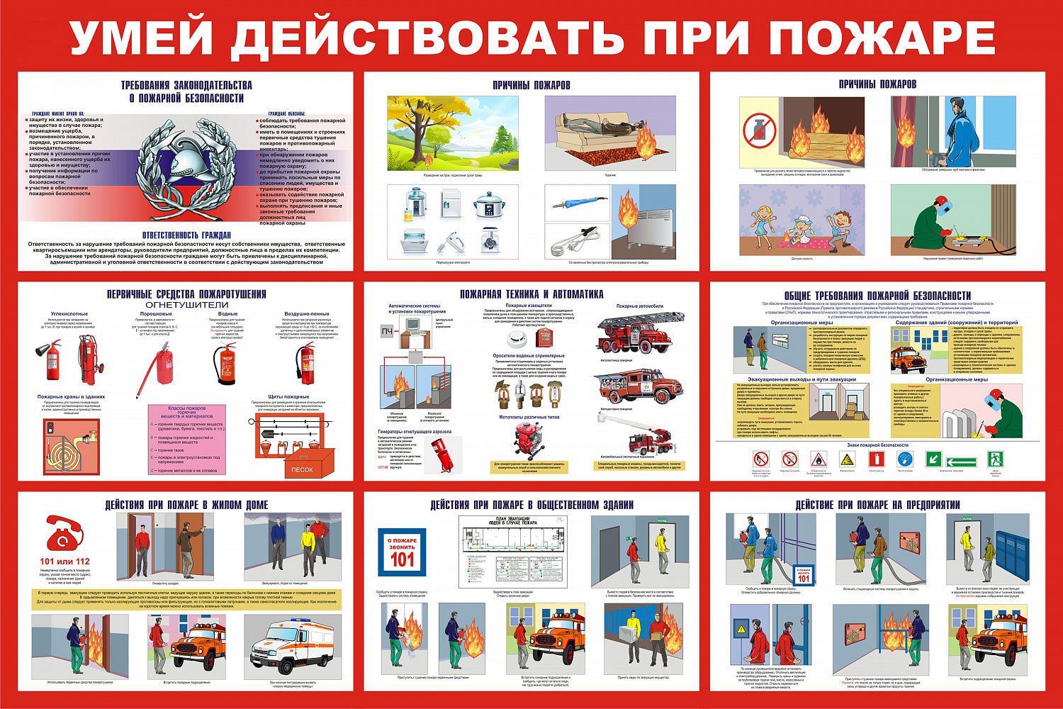 Стенды пожарной безопасности, ГО и ЧС, антитеррор заказать в Тольятти